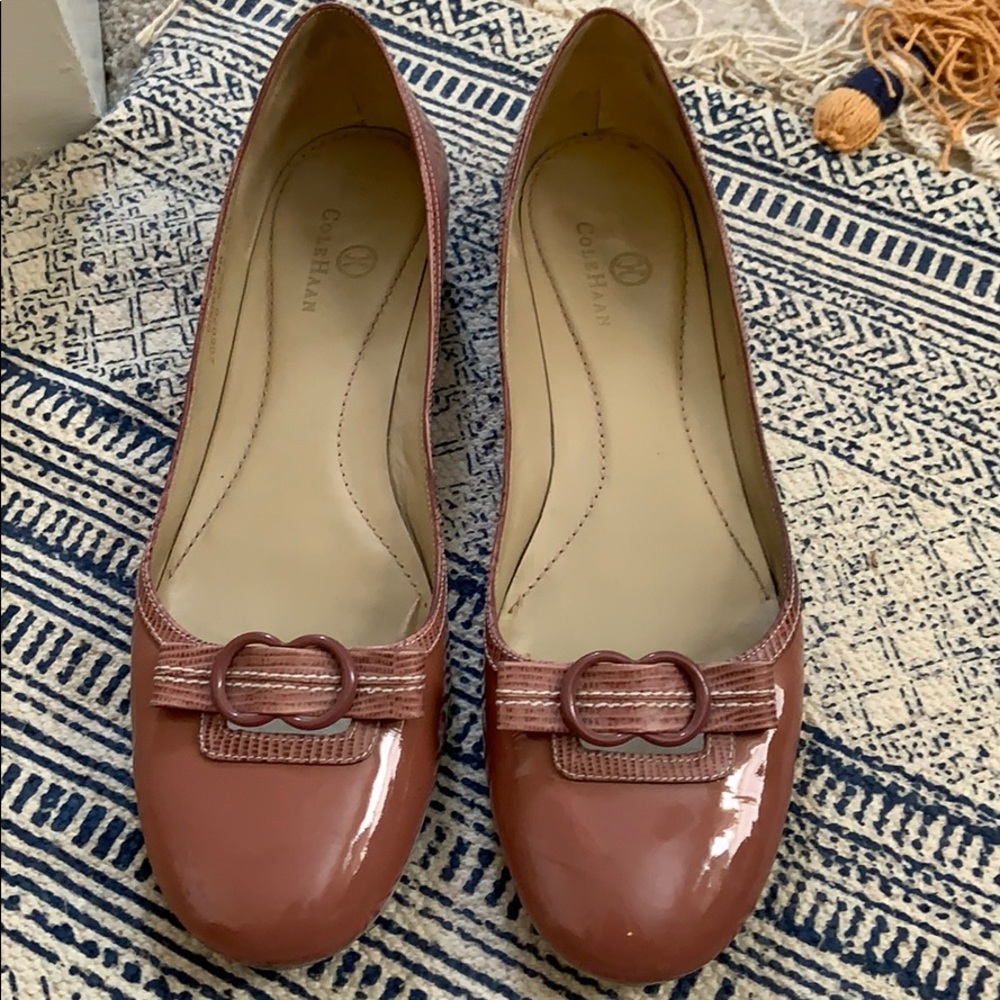 Classic Cole Haan pink ballet bow flats sz 9B